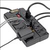 Tripp Lite TLP808TELTV surge protector Black 8 AC outlet(s) 120 V 96.1" (2.44 m)2