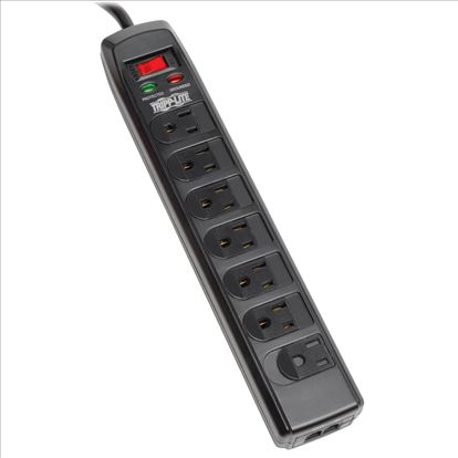 Tripp Lite TLP706TELC surge protector Black 7 AC outlet(s) 120 V 70.9" (1.8 m)1