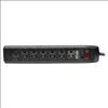 Tripp Lite TLP706TELC surge protector Black 7 AC outlet(s) 120 V 70.9" (1.8 m)3