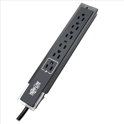 Tripp Lite TLP606SSTELB surge protector Black 6 AC outlet(s) 120 V 72" (1.83 m)1