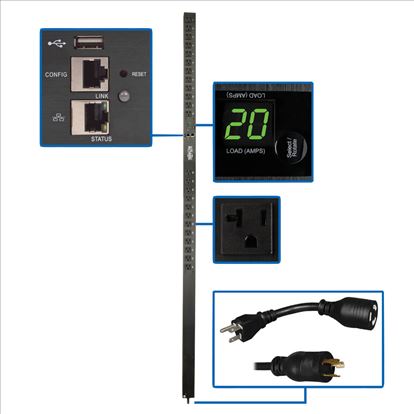 Tripp Lite PDUMNV20LX power distribution unit (PDU) 24 AC outlet(s) 0U Black1