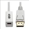 Tripp Lite P134-06N-MDP DisplayPort cable 7.87" (0.2 m) Mini DisplayPort White1