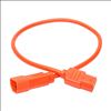 Tripp Lite P004-002-AOR power cable Orange 23.6" (0.6 m) C13 coupler C14 coupler2