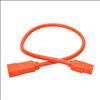 Tripp Lite P005-002-AOR power cable Orange 23.6" (0.6 m) C14 coupler C13 coupler2