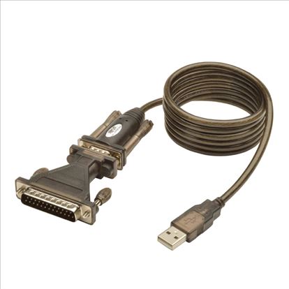 Tripp Lite U209-005-DB25 serial cable Black 59.8" (1.52 m) USB A DB25, DB91