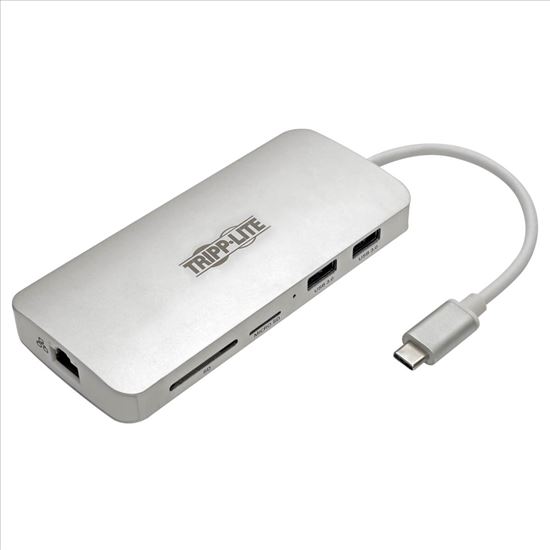 Picture of Tripp Lite U442-DOCK11-S laptop dock/port replicator USB 3.2 Gen 2 (3.1 Gen 2) Type-C Silver