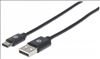 Picture of Manhattan 354929 USB cable USB 2.0 78.7" (2 m) USB A USB C Black