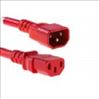 Unirise C13-C14, 3.5ft Red 39.4" (1 m) C13 coupler C14 coupler1