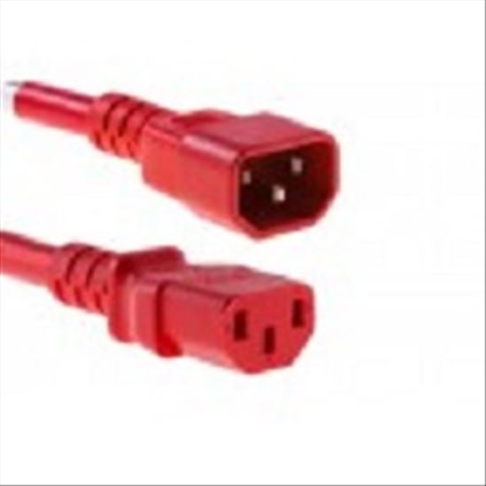 Unirise C13-C14, 3.5ft Red 39.4" (1 m) C13 coupler C14 coupler1