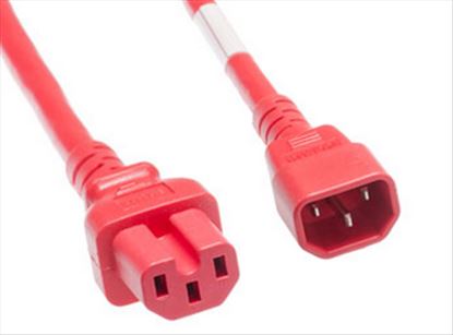 Unirise PWCD-C14C15-15A-02F-RED power cable 23.6" (0.6 m) C14 coupler C15 coupler1