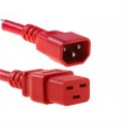 Unirise PWCD-C14C19-15A-02F-RED power cable 23.6" (0.6 m) C14 coupler C19 coupler1