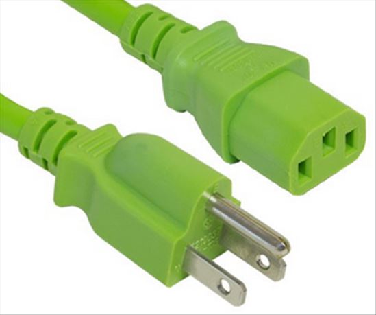 Unirise PWCD-515PC13-10A-04F-GRN power cable Green 48" (1.22 m) NEMA 5-15P C13 coupler1