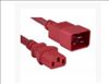 Unirise PWCD-C13C20-15A-04F-RED power cable 48" (1.22 m) C20 coupler C13 coupler1