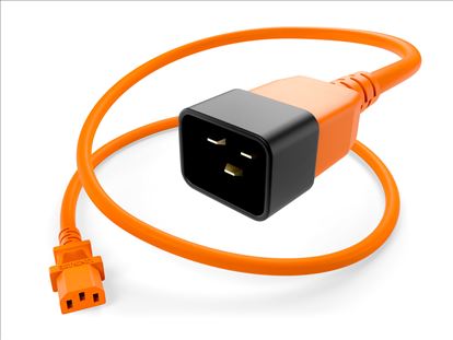 Unirise PWCD-C13C20-15A-04F-ORG power cable Orange 47.2" (1.2 m) C13 coupler C20 coupler1