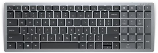 DELL KB740 keyboard RF Wireless + Bluetooth English Gray, Black1