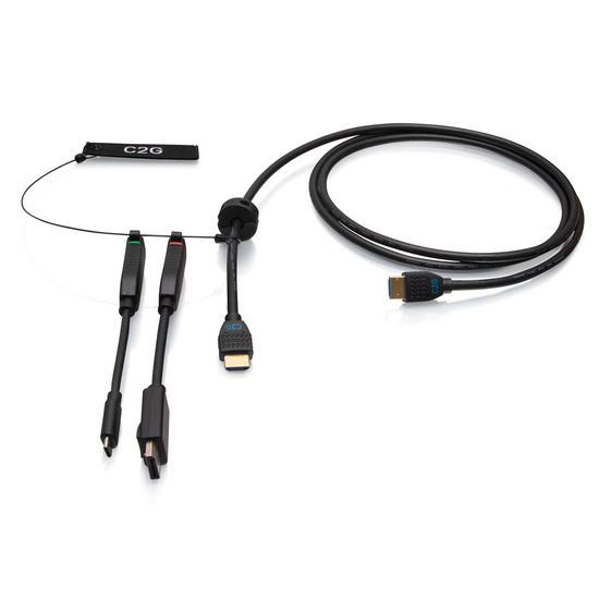 C2G C2G30053 cable gender changer DisplayPort, USB-C 2x HDMI Black1