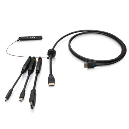 C2G C2G30052 cable gender changer DisplayPort, Mini DisplayPort, USB-C 3x HDMI Black1