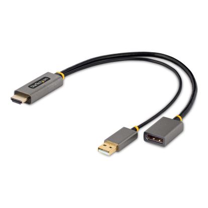 StarTech.com 128-HDMI-DISPLAYPORT video cable adapter 11.8" (0.3 m) HDMI Type A (Standard) Black, Gray1