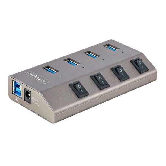 StarTech.com 5G4AIBS-USB-HUB-NA interface hub USB 3.2 Gen 1 (3.1 Gen 1) Type-B 5000 Mbit/s Gray1