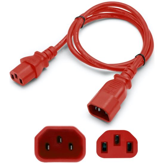 AddOn Networks ADD-C132C1414AWG8FTRD power cable Red 96.1" (2.44 m) C13 coupler C14 coupler1