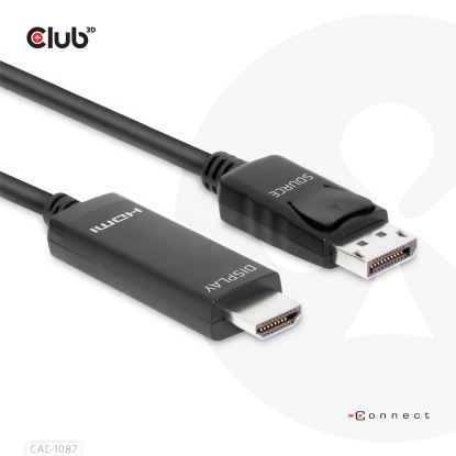 CLUB3D CAC-1087 video cable adapter 118.1" (3 m) DisplayPort HDMI1