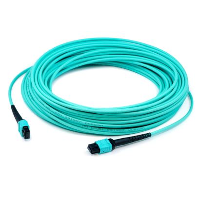 AddOn Networks ADD-MPOMPO-100M5OM4 fiber optic cable 3937" (100 m) MPO CMR OM4 Aqua color1