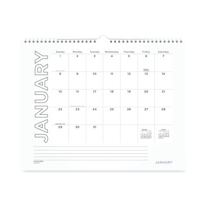 Modern Core Wall Calendar, Modern Artwork, 15 x 12, White/Black Sheets, 12-Month (Jan to Dec): 20231