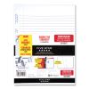 Reinforced Filler Paper, 3-Hole, 8 x 10.5, Wide/Legal Rule, 100/Pack1