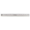 Stainless Steel Office Ruler With Non Slip Cork Base, Standard/Metric, 15" Long2