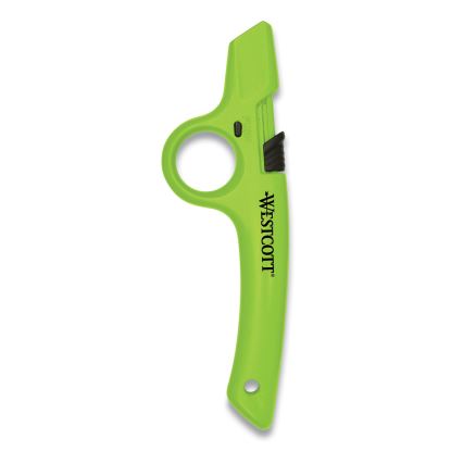 Full Size Retractable Box Cutter, Plastic Handle, Green, 6/Box1