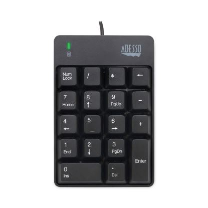 Spill-Resistant 18-Key Numeric Keypad, Black1