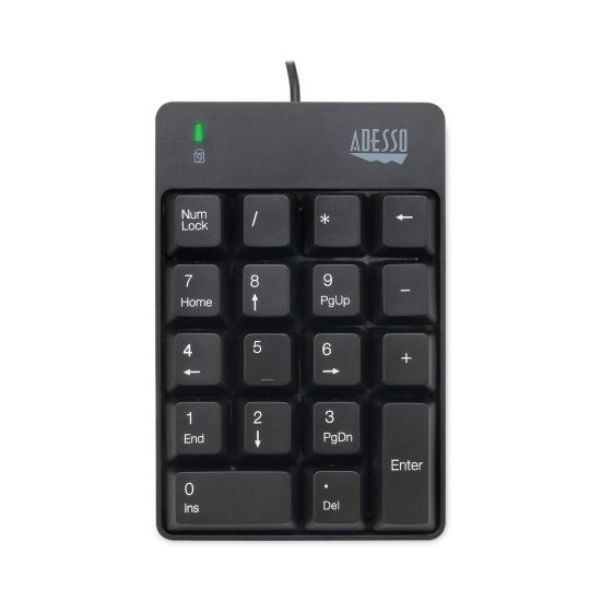 Spill-Resistant 18-Key Numeric Keypad, Black1