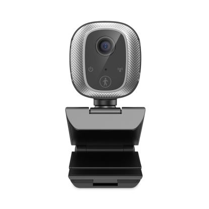 CyberTrack M1 HD Fixed Focus USB Webcam with AI Motion/Facial Tracking, 1920 Pixels x 1080 Pixels, 2.1 Mpixels, Black/Silver1