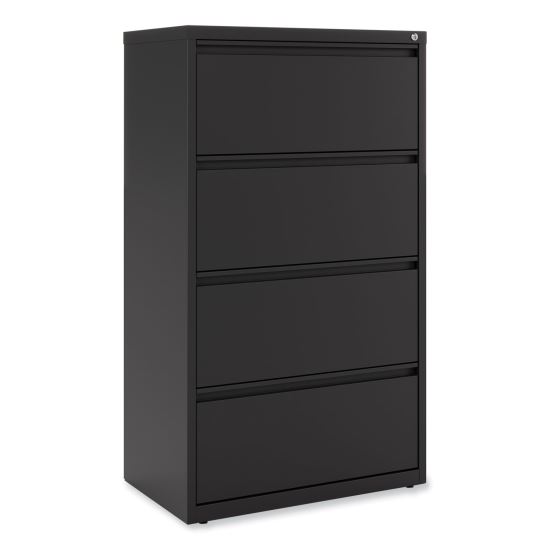 Lateral File, 4 Legal/Letter-Size File Drawers, Black, 30" x 18.63" x 52.5"1