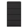 Lateral File, 4 Legal/Letter-Size File Drawers, Black, 30" x 18.63" x 52.5"2