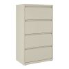 Lateral File, 4 Legal/Letter-Size File Drawers, Putty, 30" x 18.63" x 52.5"1