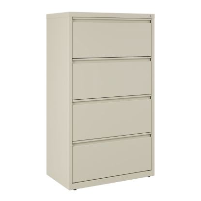 Lateral File, 4 Legal/Letter-Size File Drawers, Putty, 30" x 18.63" x 52.5"1
