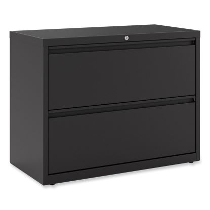 Lateral File, 2 Legal/Letter-Size File Drawers, Black, 36" x 18" x 28"1