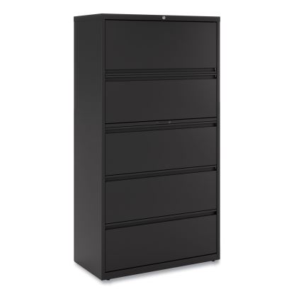 Lateral File, 5 Legal/Letter/A4/A5-Size File Drawers, Black, 36" x 18.63" x 67.63"1