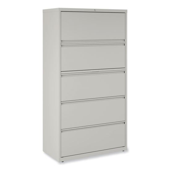 Lateral File, 5 Legal/Letter/A4/A5-Size File Drawers, Light Gray, 36" x 18.63" x 67.63"1