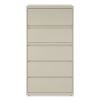 Lateral File, 5 Legal/Letter/A4/A5-Size File Drawers, Putty, 36" x 18.63" x 67.63"2
