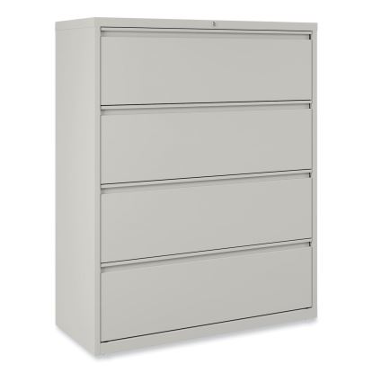 Lateral File, 4 Legal/Letter-Size File Drawers, Light Gray, 42" x 18.63" x 52.5"1