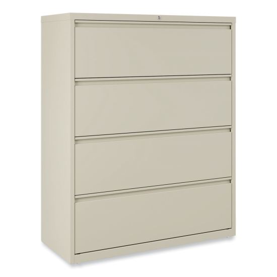 Lateral File, 4 Legal/Letter-Size File Drawers, Putty, 42" x 18.63" x 52.5"1