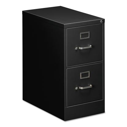 Two-Drawer Economy Vertical File, 2 Letter-Size File Drawers, Black, 15" x 25" x 28.38"1