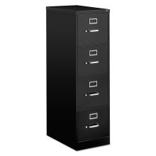 Economy Vertical File, 4 Letter-Size File Drawers, Black, 15" x 25" x 52"1