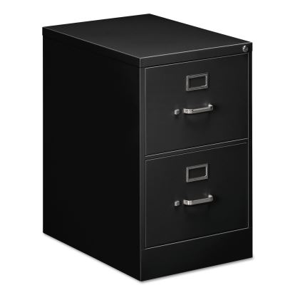 Two-Drawer Economy Vertical File, 2 Legal-Size File Drawers, Black, 18" x 25" x 28.38"1