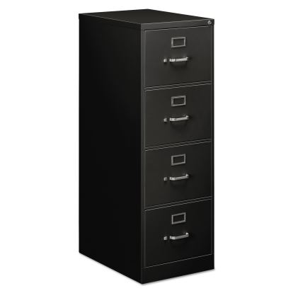 Economy Vertical File, 4 Legal-Size File Drawers, Black, 18" x 25" x 52"1