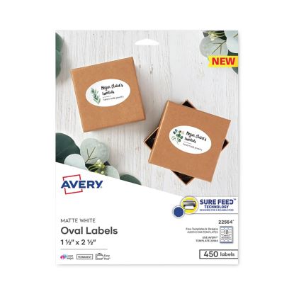 Laser/Inkjet Media Labels, Inkjet/Laser Printers, 1.5 x 2.5, White, 18 Labels/Sheet, 25 Sheets/Pack1