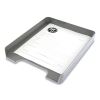 Fusion Letter Tray, 1 Section, Letter Size Files, 12.63 x 10 x 1.75, White/Gray1