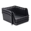 Nest and Stack Open Lid Storage Bin, 13.5 x 15 x 8.5, Black, 3/Pack2